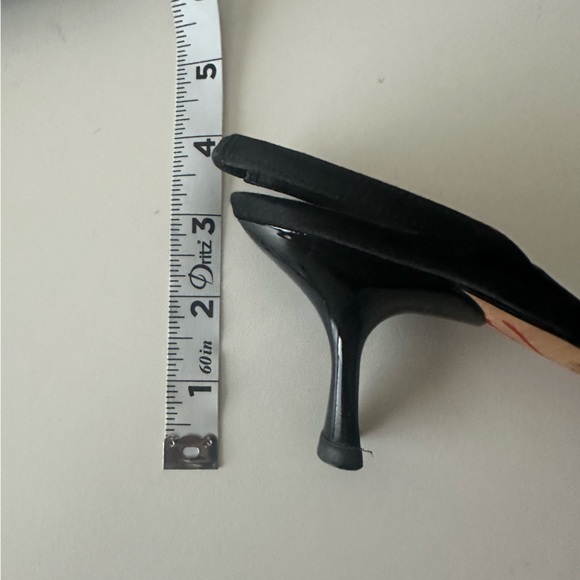 Kate Spade Satin Semi Bow Square Pointed Toe Crystal Sling Back Kitten Heels 6 - Picture 3 of 6